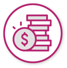 graphic icon of coin currency for coverage needs